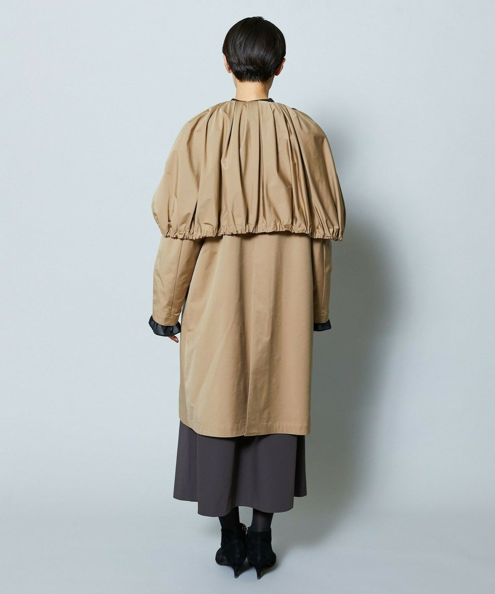 MOGA Collection MOGA Collection ポリエステルロングサテンコート ベージュ