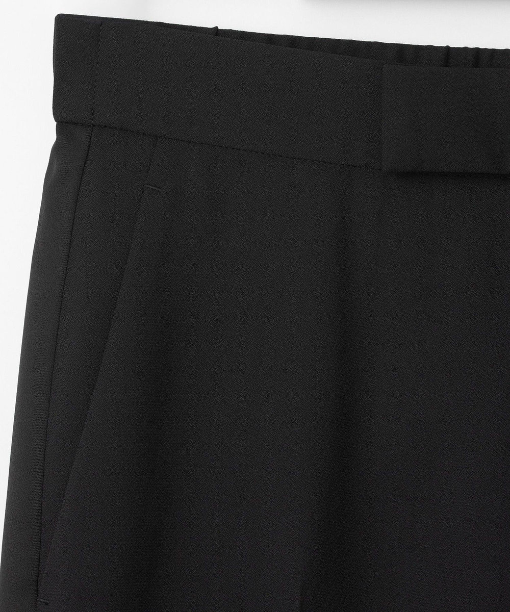 MOGA バックサテンジョーゼットセミワイドパンツ ブラック