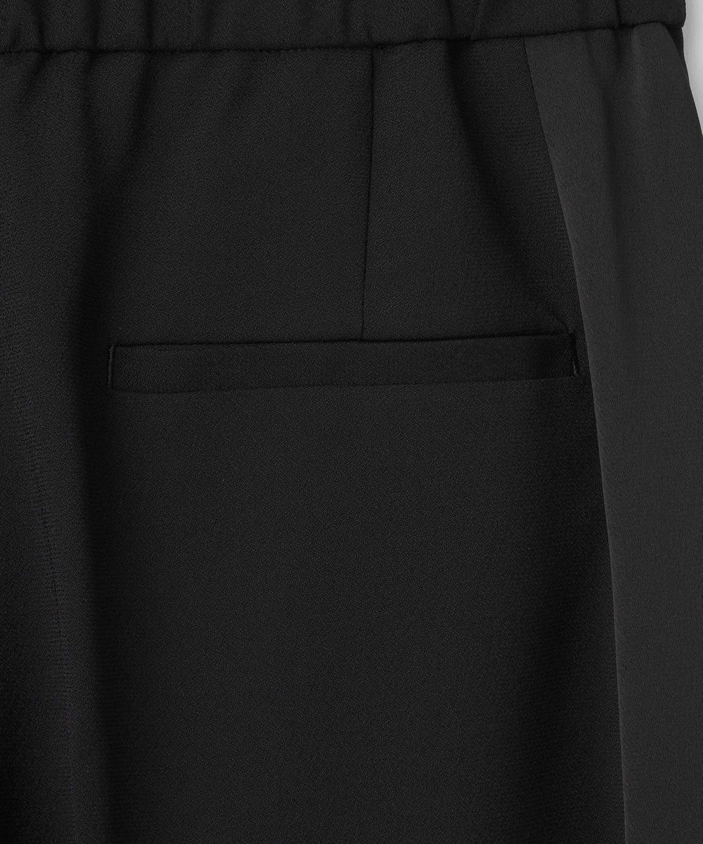 MOGA バックサテンジョーゼットセミワイドパンツ ブラック