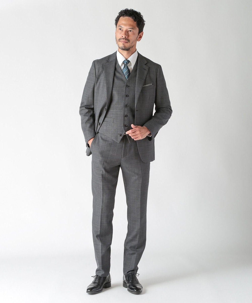 MEN'S BIGI 【ACTIVE TAILOR】ミックスヤーンテーラードジャケット グレー