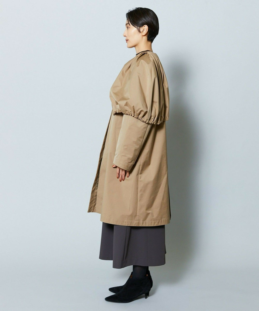 MOGA Collection MOGA Collection ポリエステルロングサテンコート ベージュ