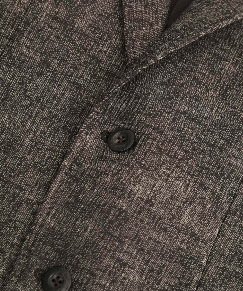MEN'S BIGI 【ACTIVE TAILOR/アクティブテイラー】ヒートパフォーマーツイード調プリントジャケット ブラウン