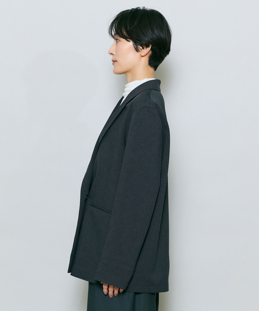MOGA ドライストレッチテーラードジャケット チャコールグレー