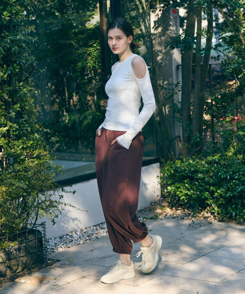 Julier 《定番》ライトプライムバルーンパンツ［エコ］/［UVカット］/［吸汗速乾］/［ホットヨガ対応］/［ラッシュガード］ ブラウン