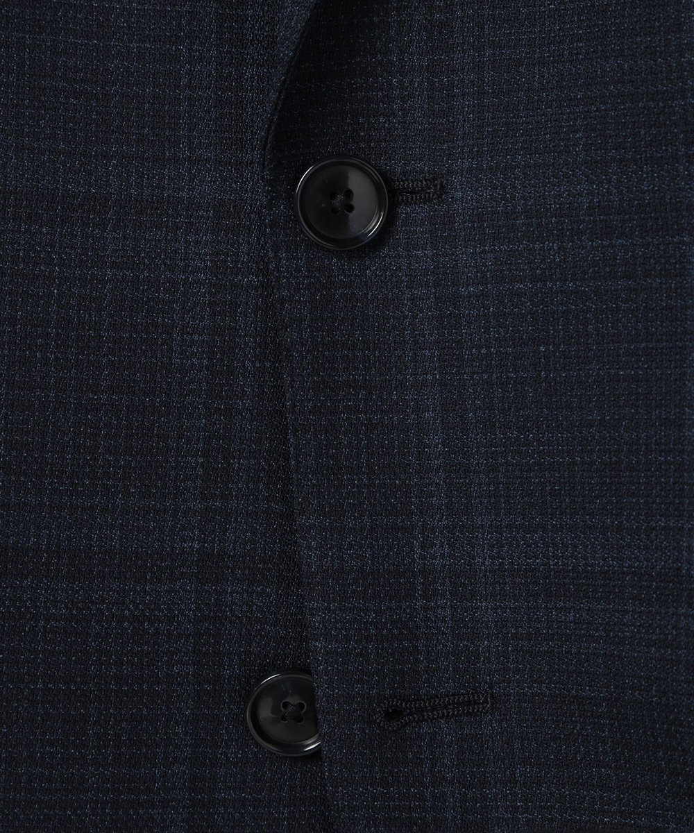 MEN'S BIGI 【ACTIVE TAILOR】ホップサックチェックジャケット ネイビー