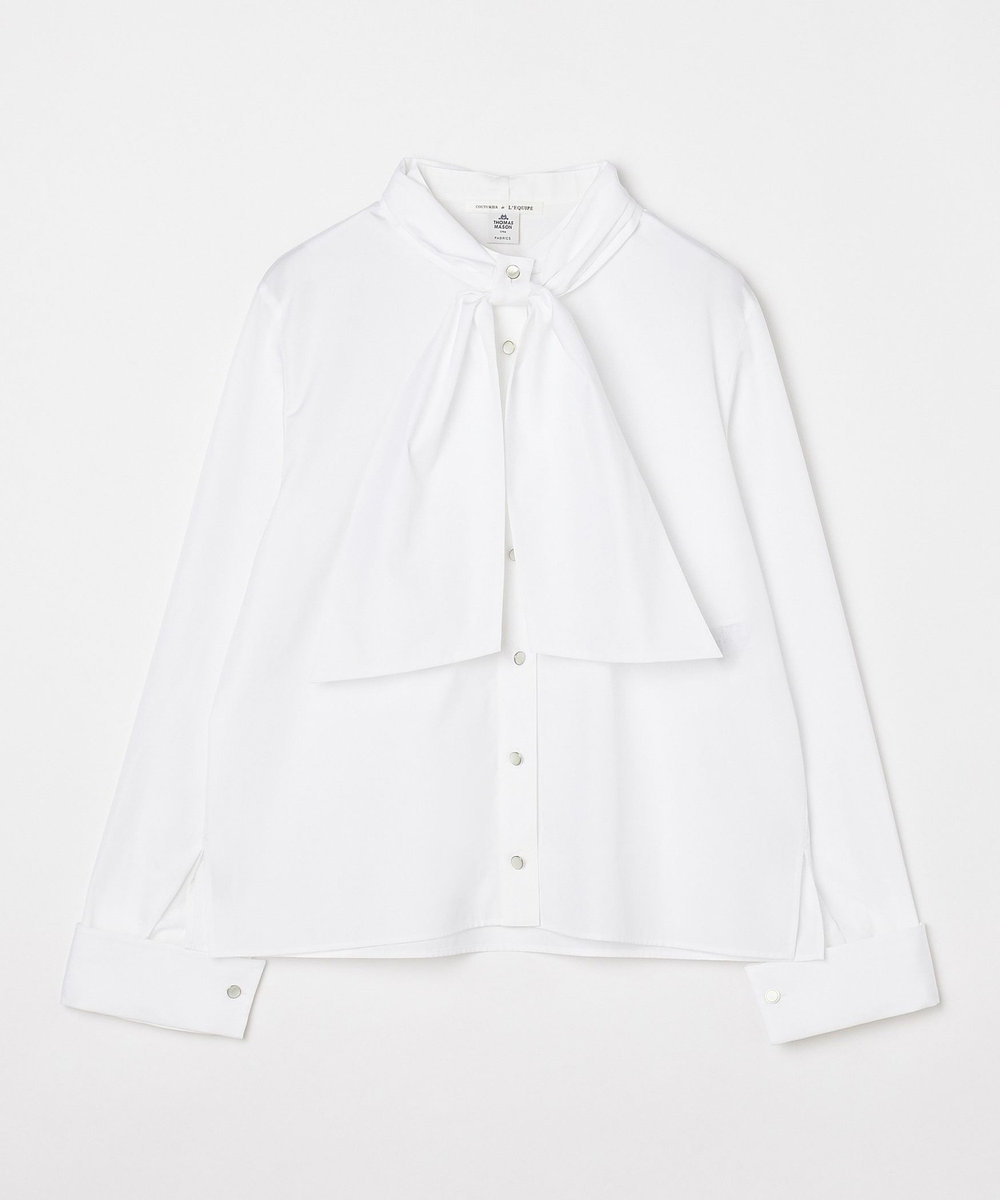 L'EQUIPE COUTURIER ハイカウントコットンシャツ ホワイト