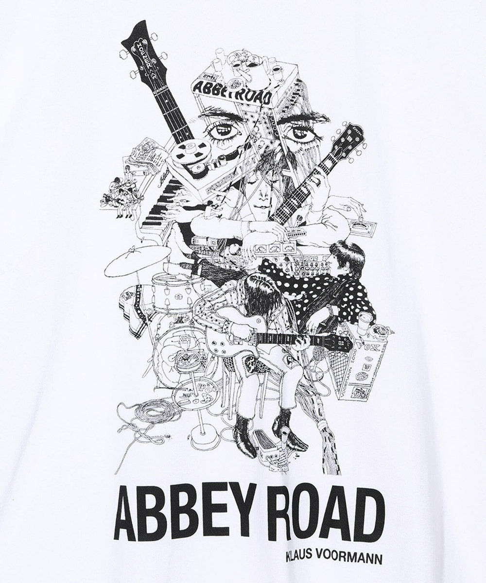 MEN'S BIGI 【THE CULTURE CODE x Klaus Voormann x MEN'S BIGI 】 別注プリントTシャツ＜Abbey Road＞ ホワイト