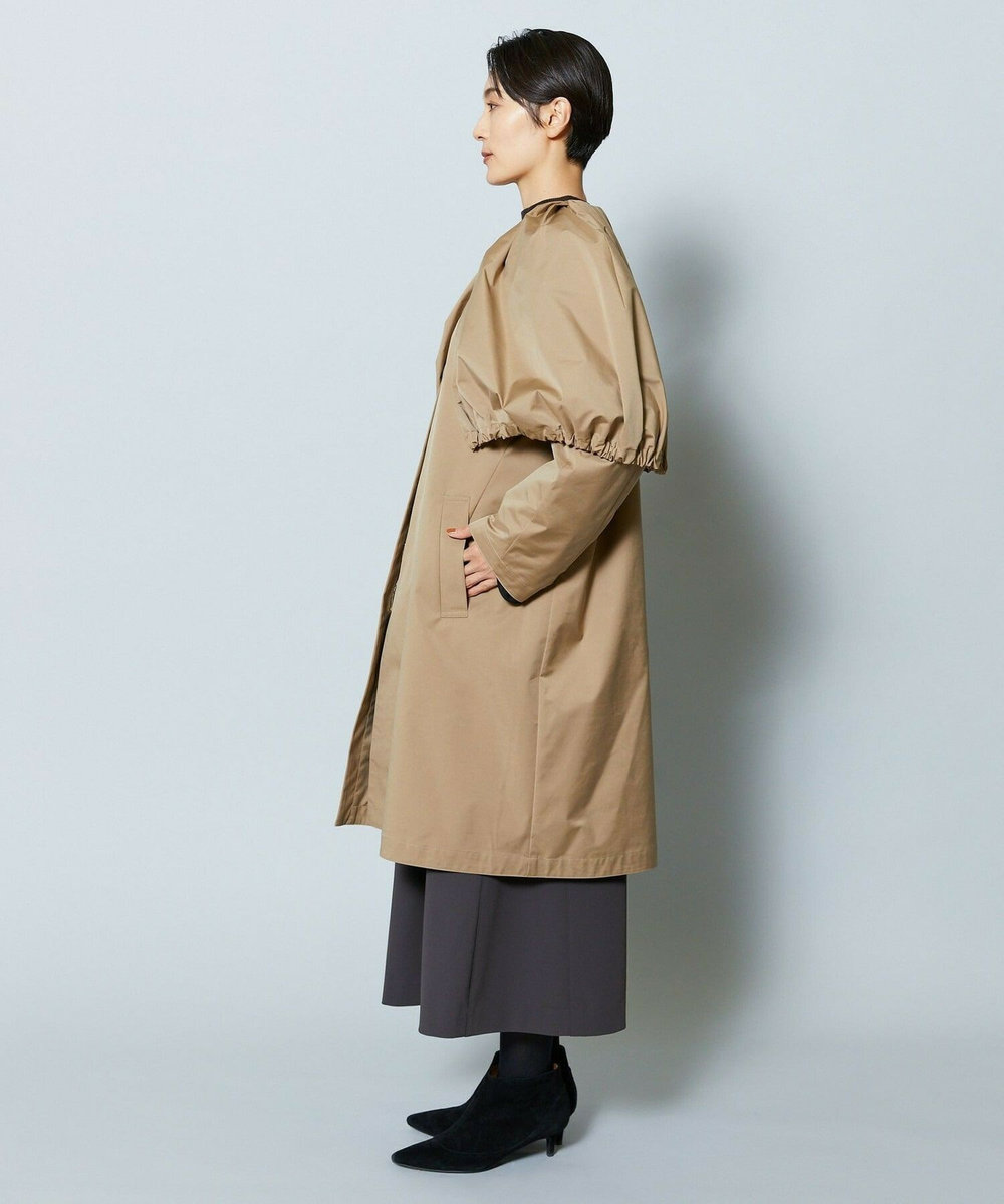 MOGA Collection MOGA Collection ポリエステルロングサテンコート ベージュ