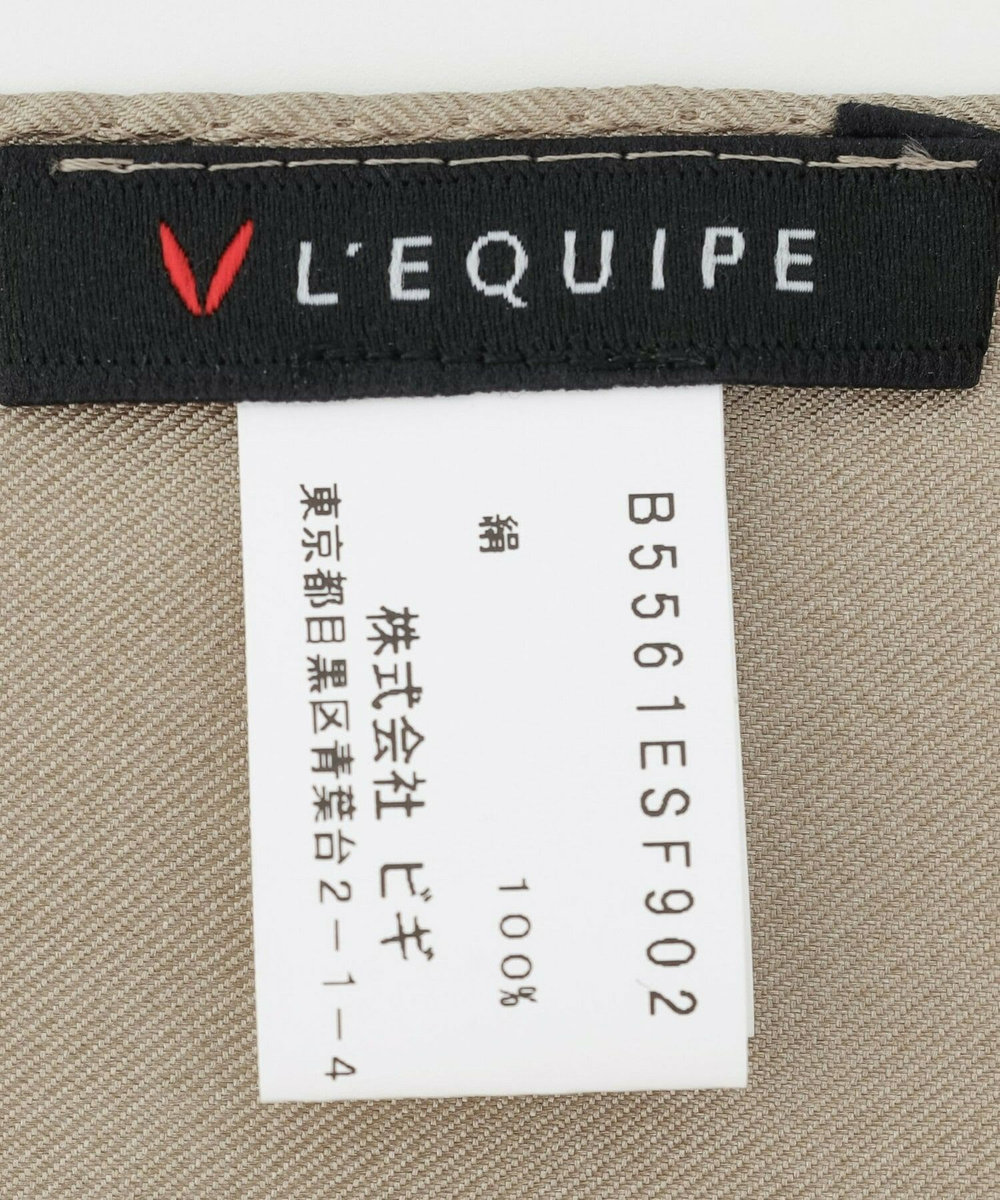 L'EQUIPE L’モノグラム12匁シルクスカーフ クリーム