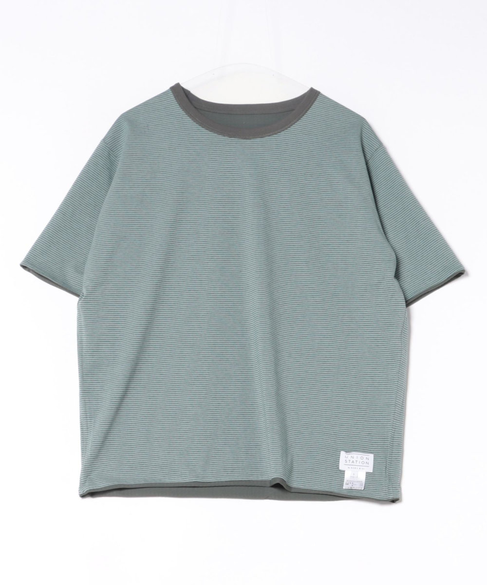 UNION STATION リバーシブルTシャツ カーキ
