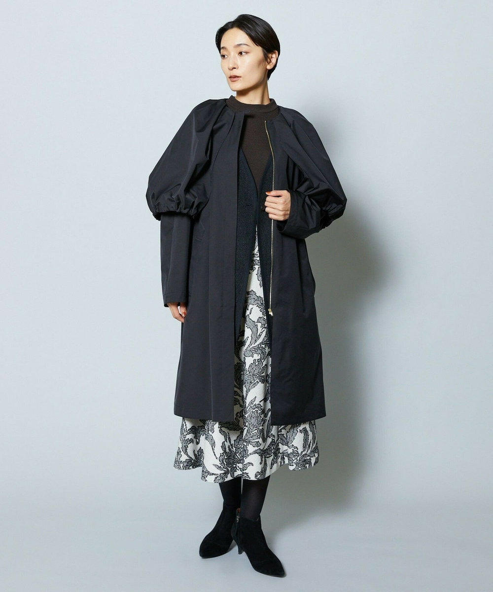 MOGA Collection MOGA Collection ポリエステルロングサテンコート ブラック