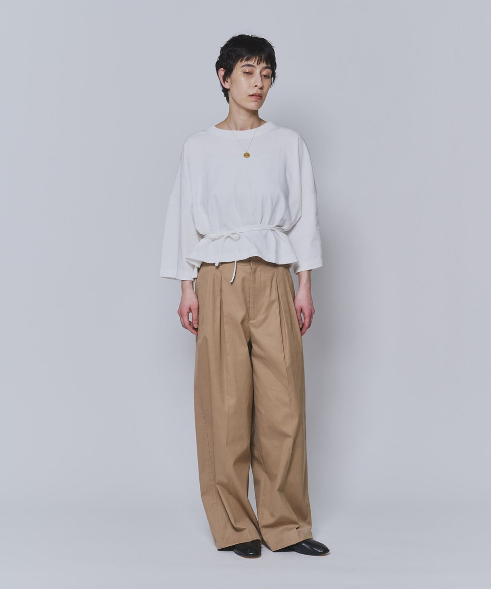 1er Arrondissement ＜INSCRIRE（アンスクリア）＞別注エプロンTシャツ ホワイト