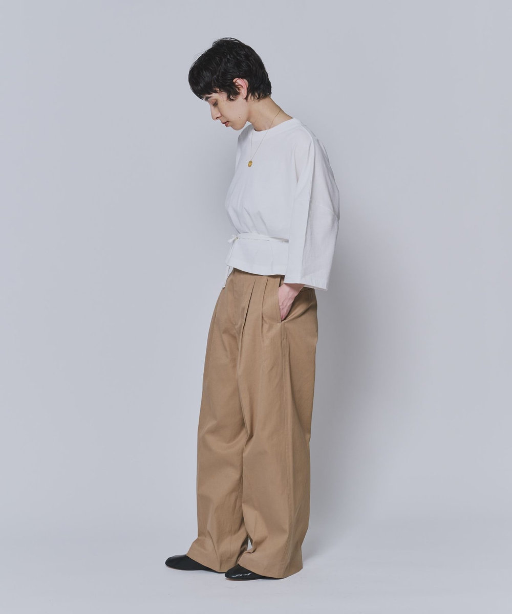 1er Arrondissement ＜INSCRIRE（アンスクリア）＞別注エプロンTシャツ ホワイト