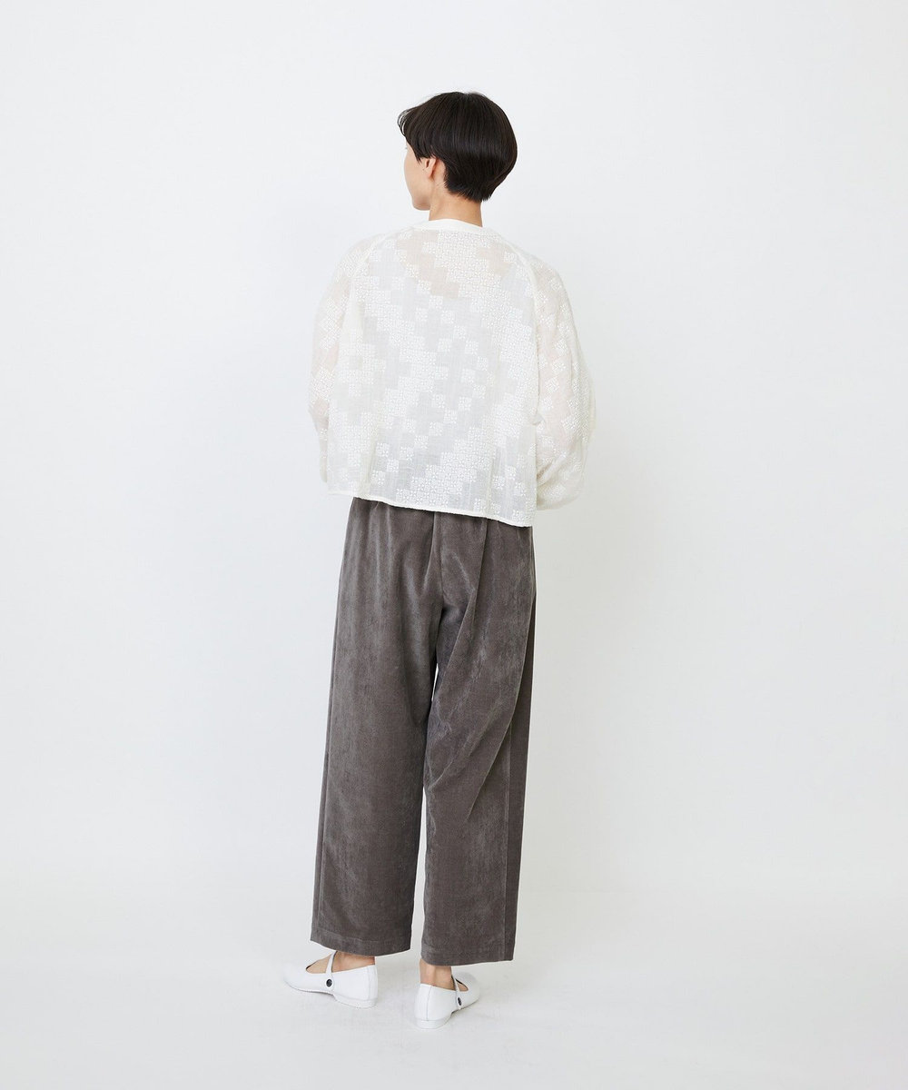 LOISIR 【少量生産】ガーゼエンブロイダリーカシュクールブラウス オフホワイト