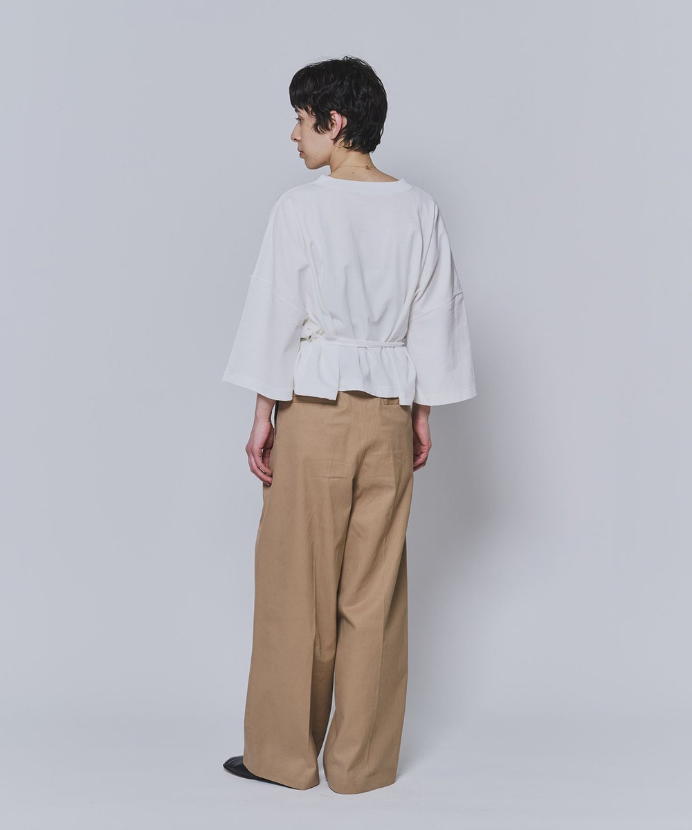 1er Arrondissement ＜INSCRIRE（アンスクリア）＞別注エプロンTシャツ ホワイト