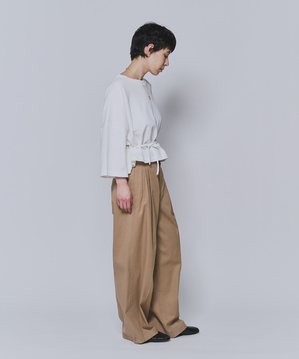 1er Arrondissement ＜INSCRIRE（アンスクリア）＞別注エプロンTシャツ ホワイト