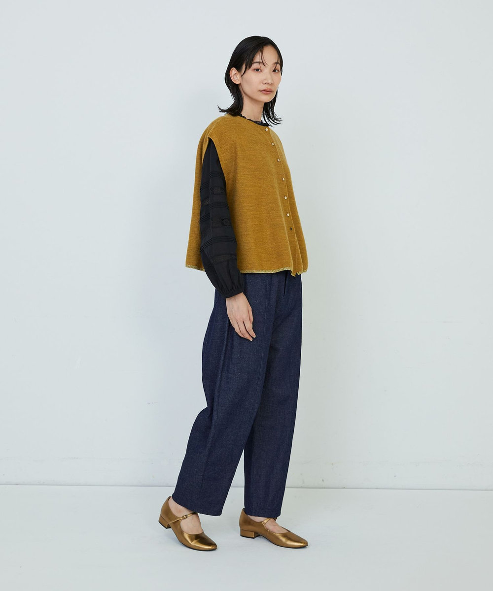 ADIEU TRISTESSE WEANERSガーターメラインベスト マスタード