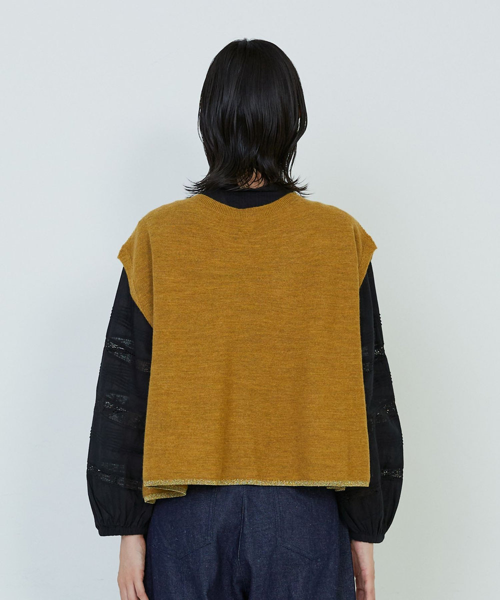 ADIEU TRISTESSE WEANERSガーターメラインベスト マスタード