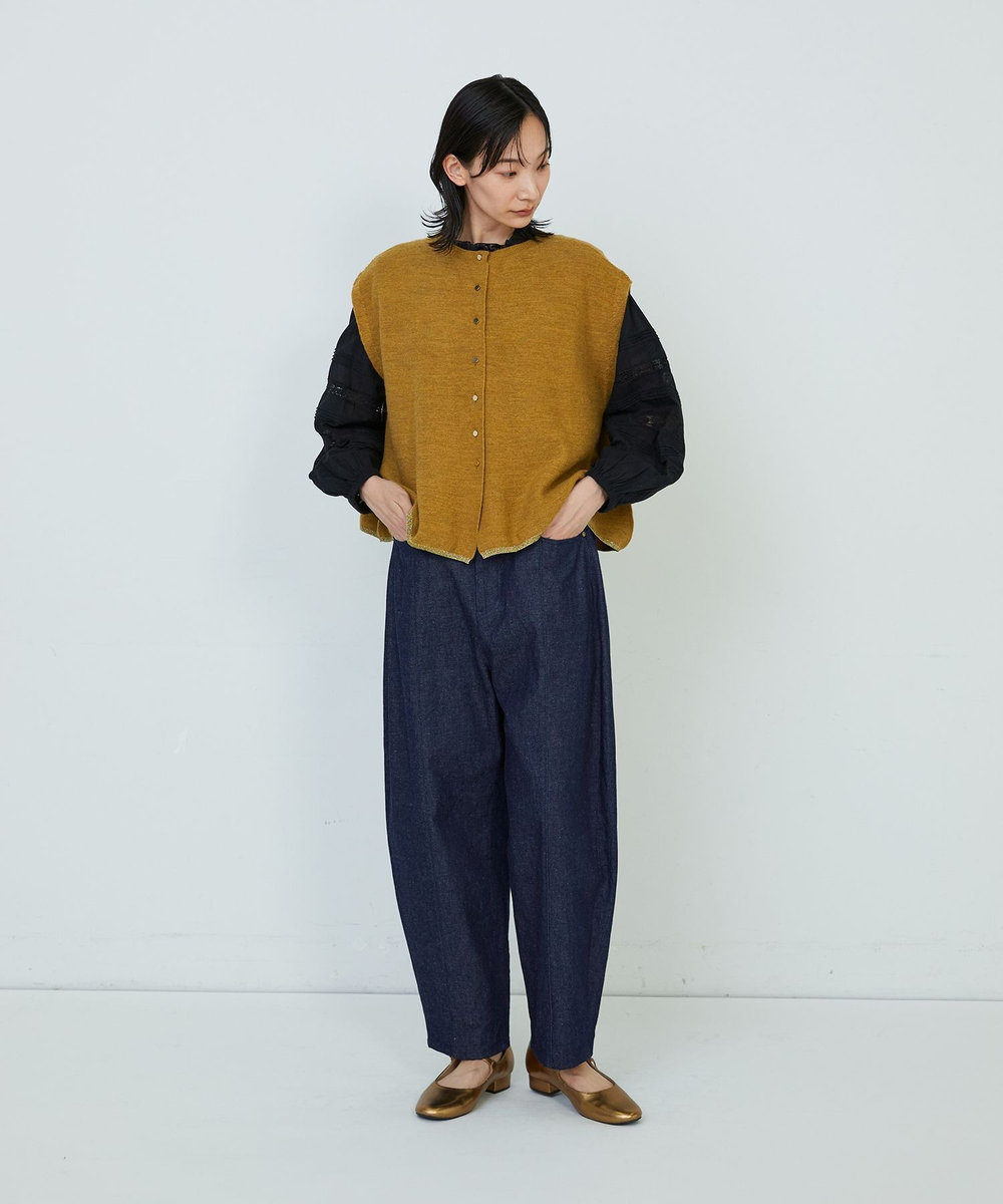 ADIEU TRISTESSE WEANERSガーターメラインベスト マスタード