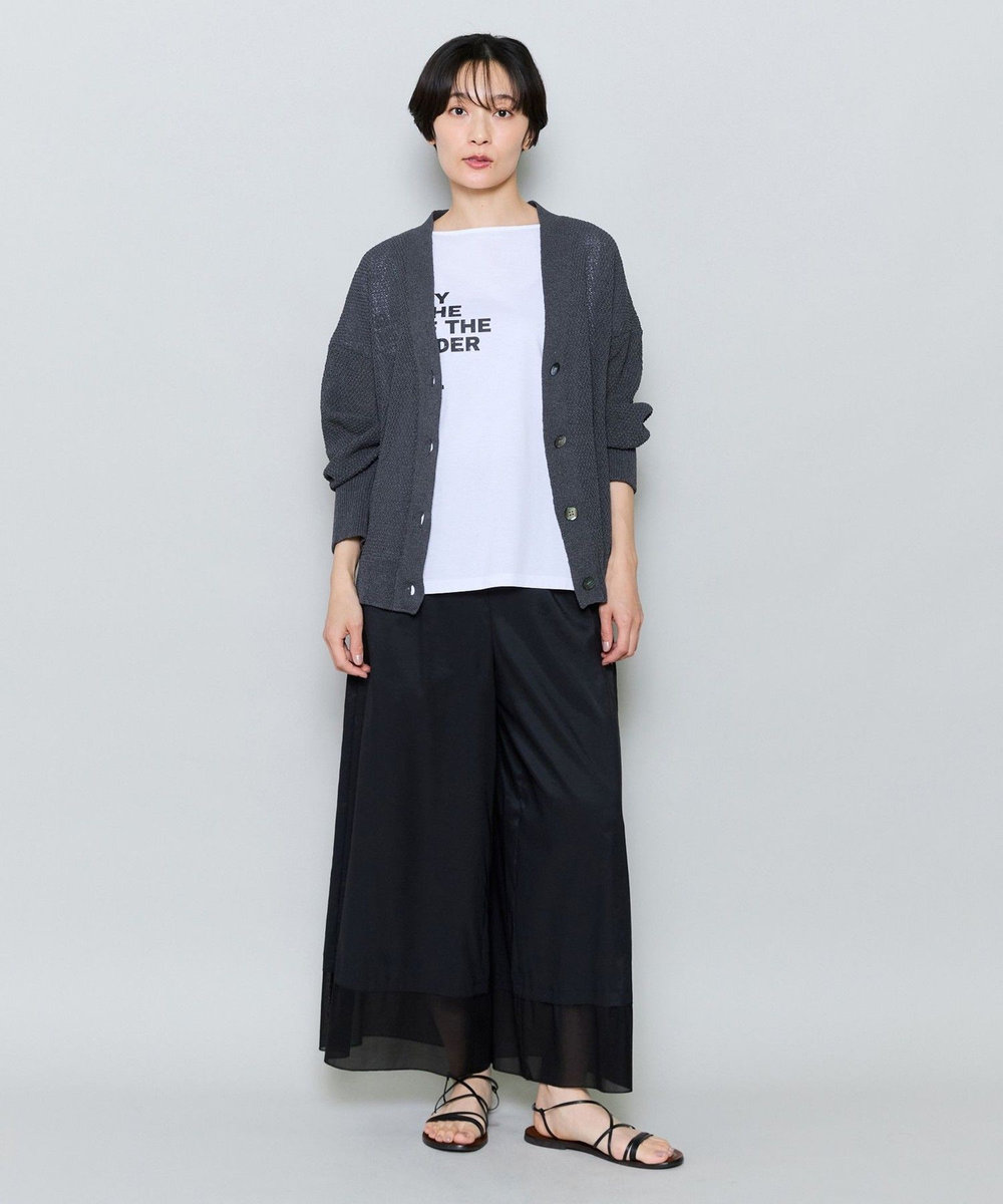 MOGA ハイゲージ天竺ロゴプリントTシャツ ホワイト