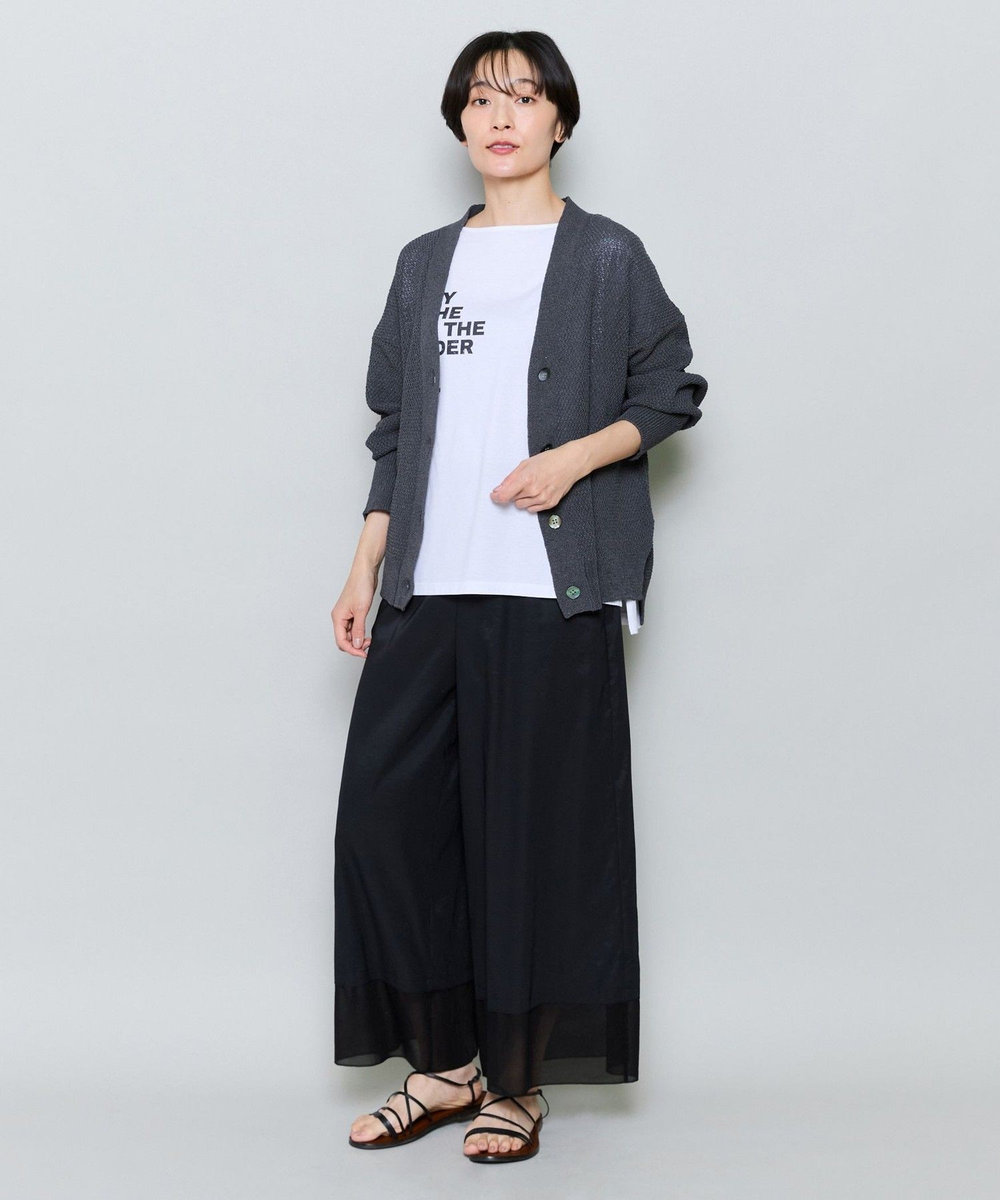 MOGA ハイゲージ天竺ロゴプリントTシャツ ホワイト