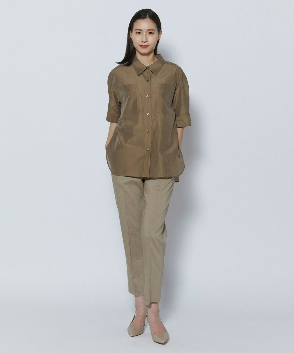 L'EQUIPE COUTURIER C/SEオーガンジーシャツ モカ