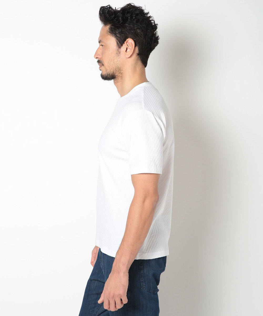 MEN'S BIGI リンクスジャカードシルケットカットソー ホワイト