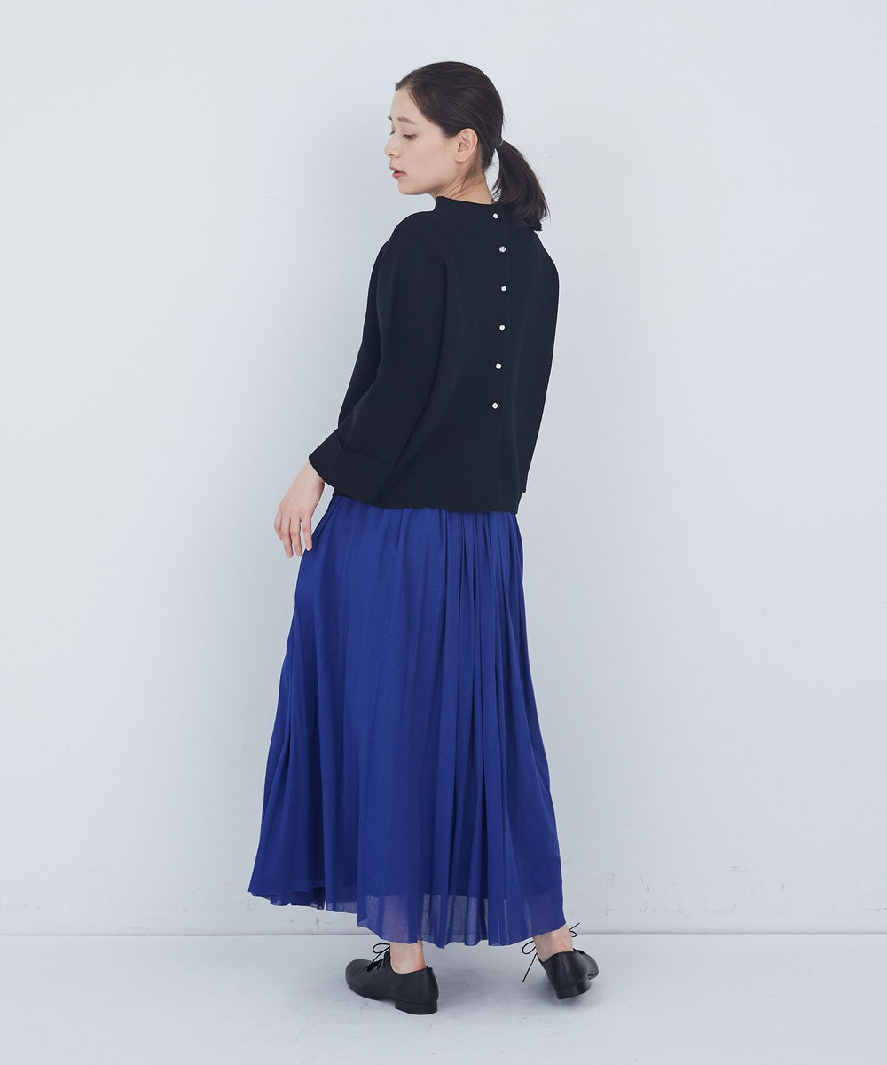 ADIEU TRISTESSE 【2way】COTTON FORTホールガーメントニットカーディガン ブラック