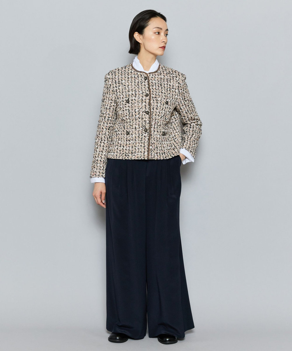 L'EQUIPE COUTURIER シルクデシンパンツ ダークネイビー