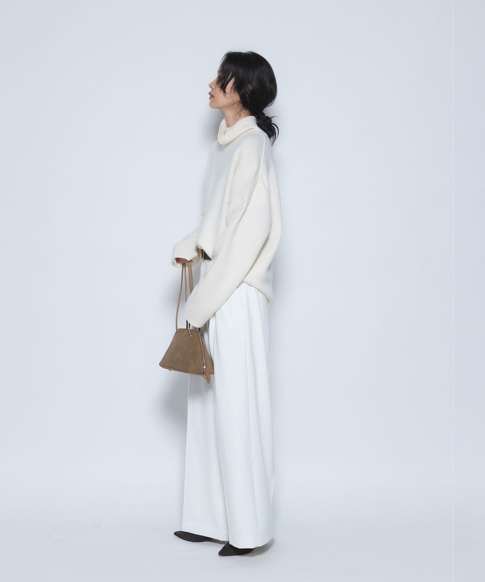 1er Arrondissement ウールカシミアボトルネックニット オフホワイト