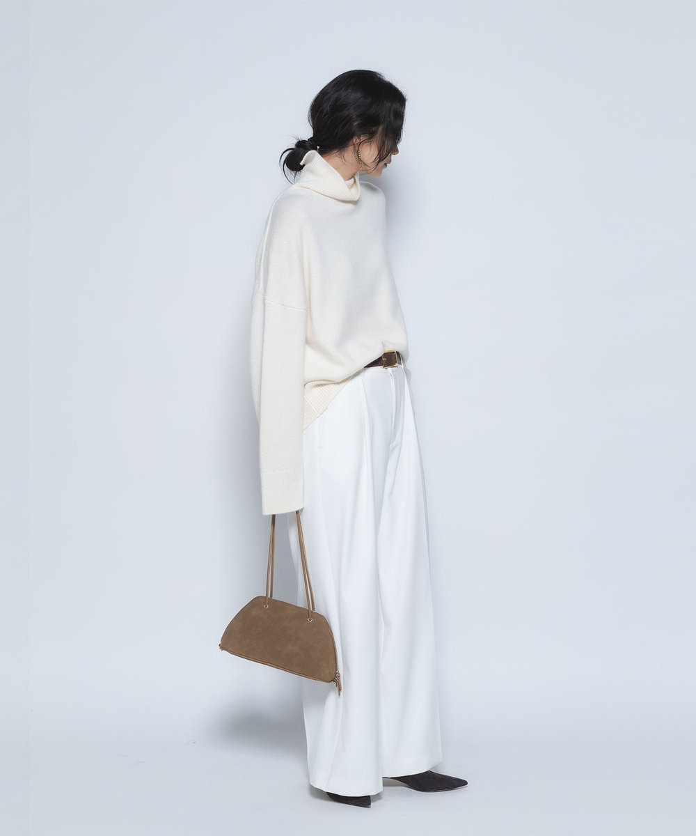 1er Arrondissement ウールカシミアボトルネックニット オフホワイト