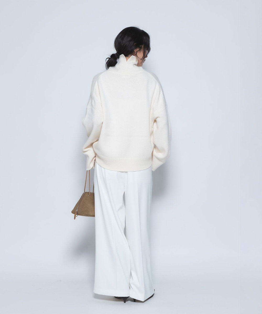1er Arrondissement ウールカシミアボトルネックニット オフホワイト