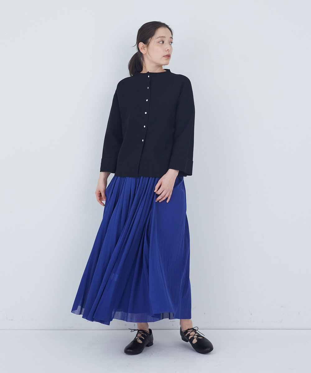 ADIEU TRISTESSE 【2way】COTTON FORTホールガーメントニットカーディガン ブラック