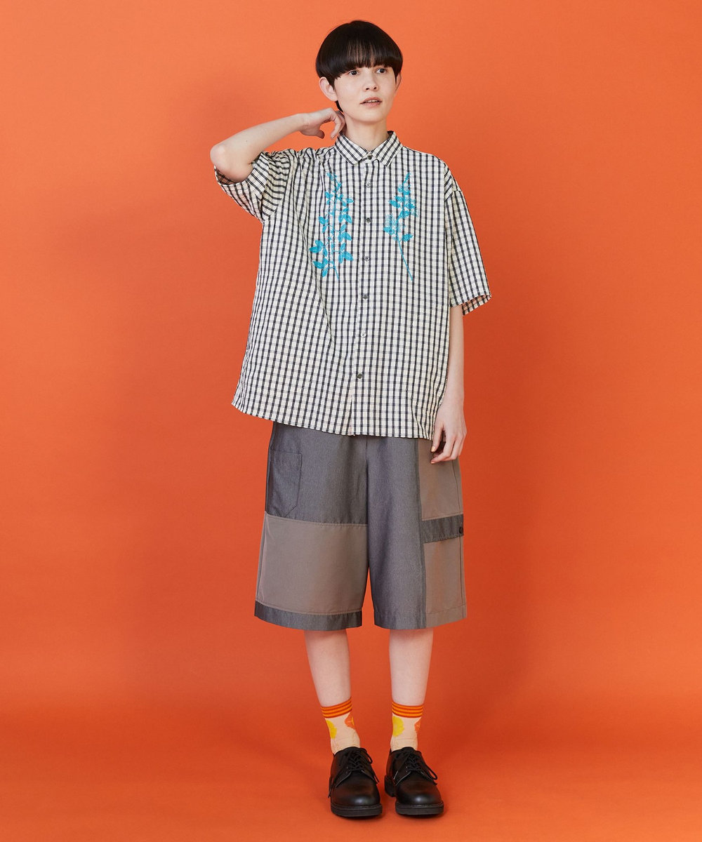 FRAPBOIS ミックショートパンツ グレー