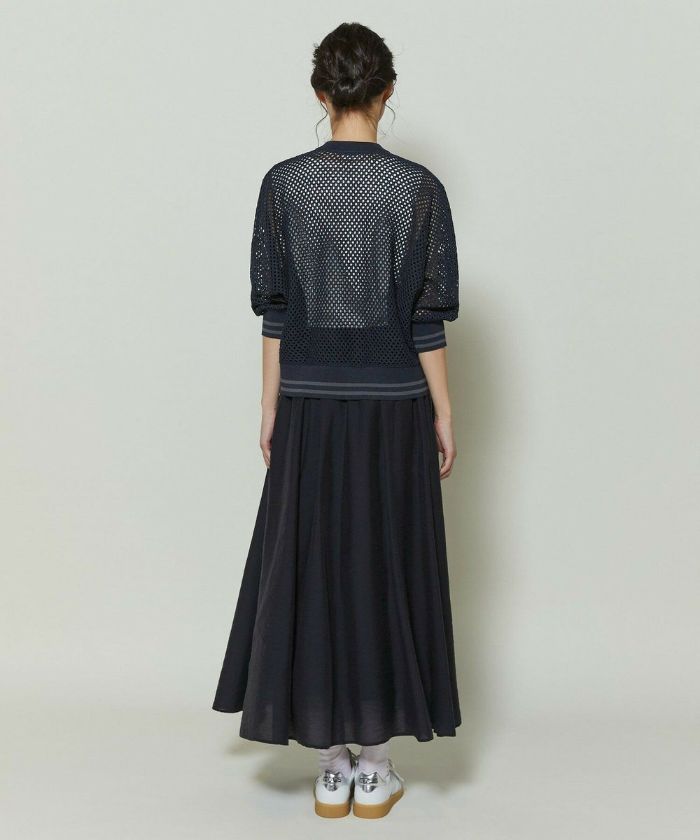 L'EQUIPE GREEN 和紙メッシュショートブルゾン ネイビー