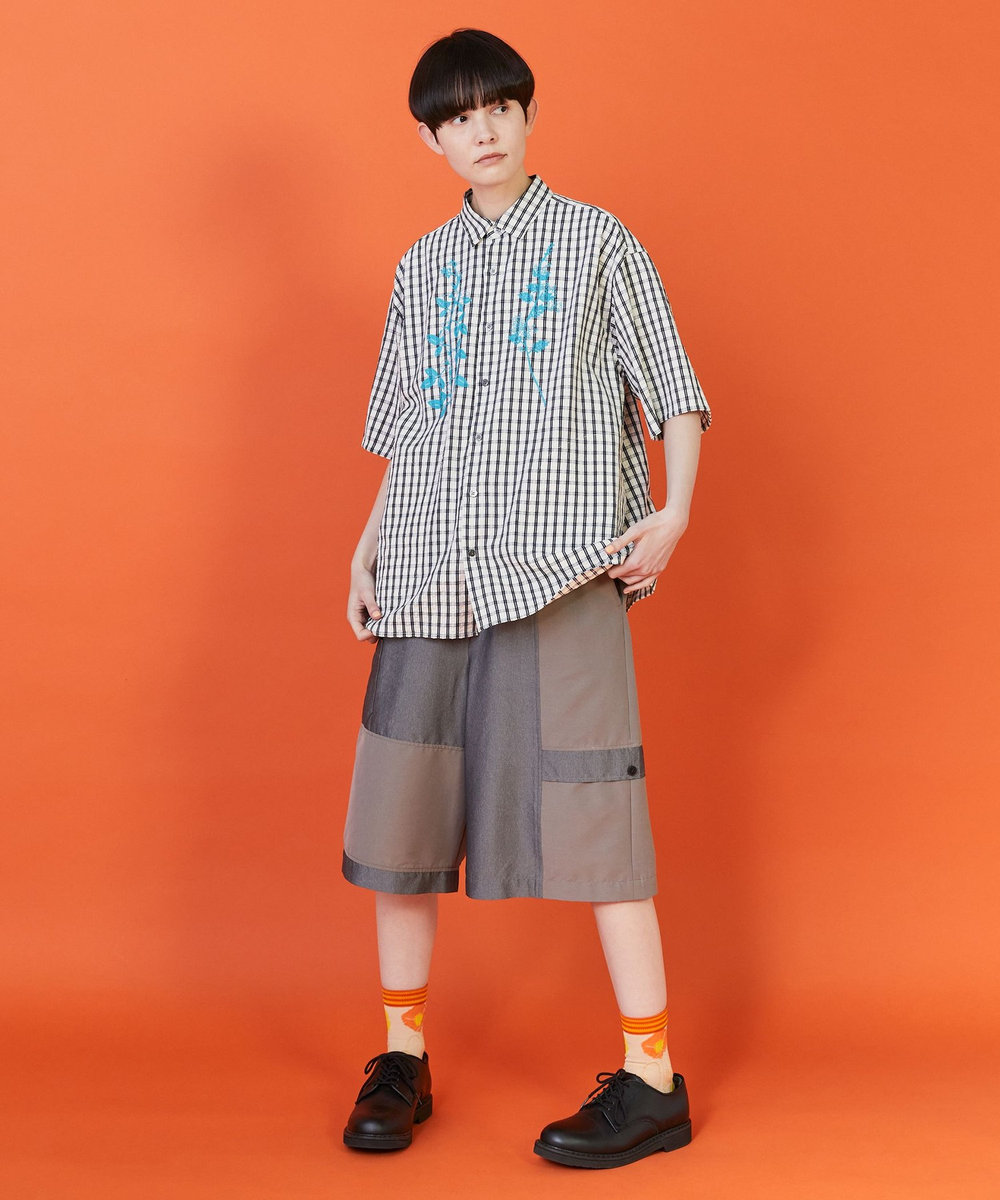 FRAPBOIS ミックショートパンツ グレー