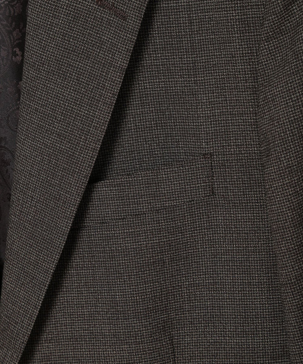 MEN'S BIGI ウールメランジ千鳥格子スーツ＜セットアップ＞ ブラウン