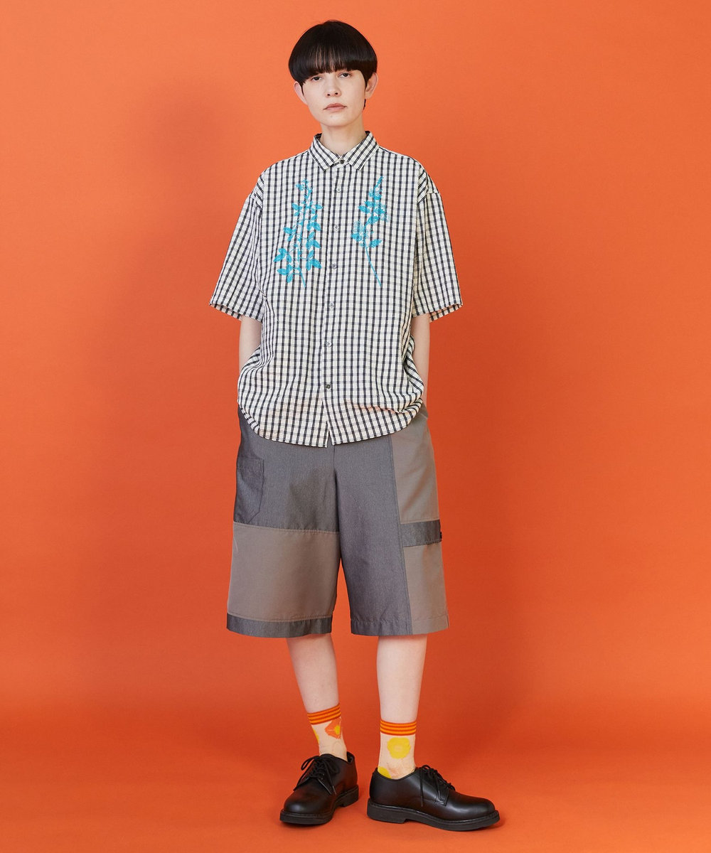 FRAPBOIS ミックショートパンツ グレー