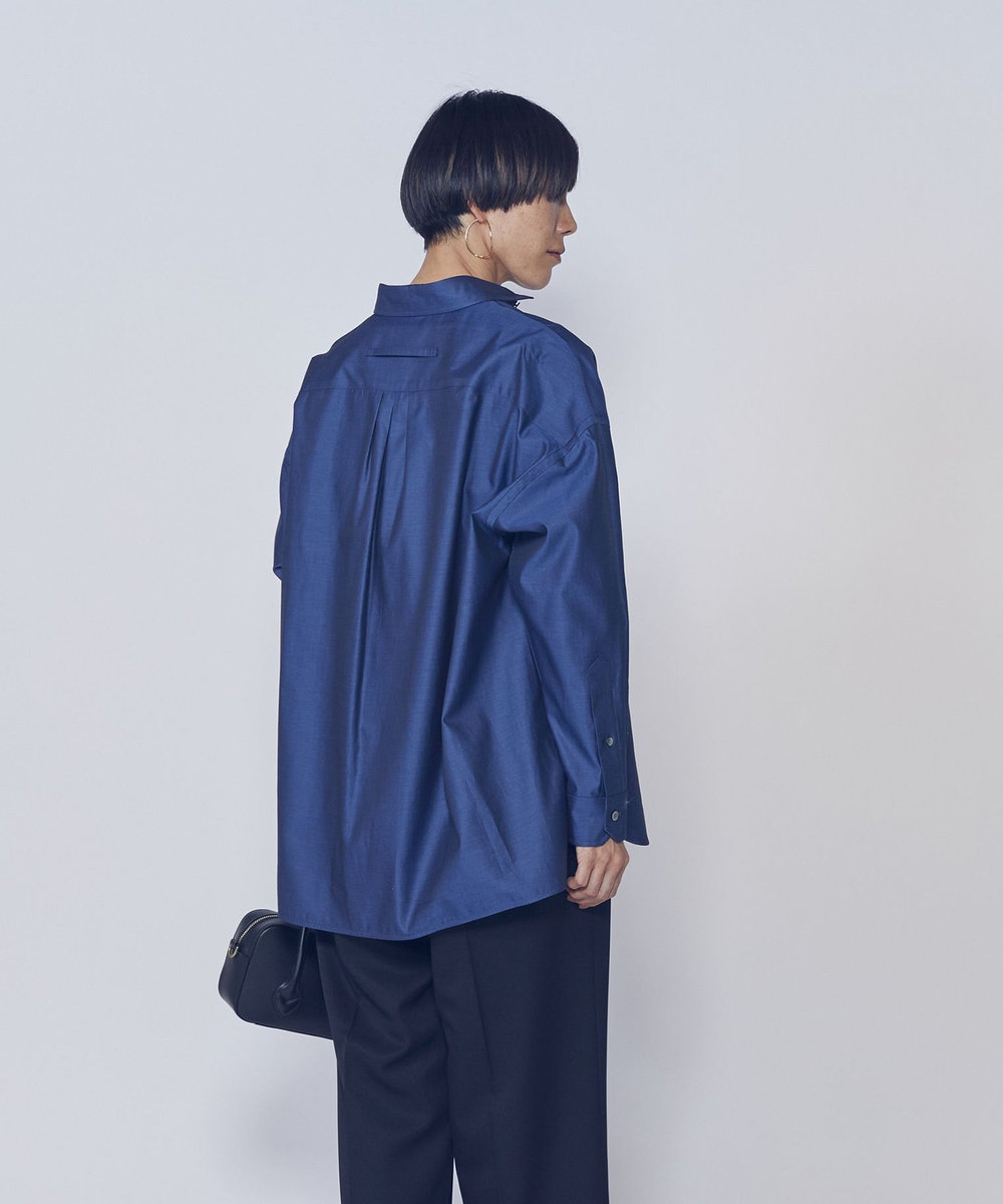 1er Arrondissement ＜TICCA（ティッカ）＞別注スクエアビッグシャツ ネイビー