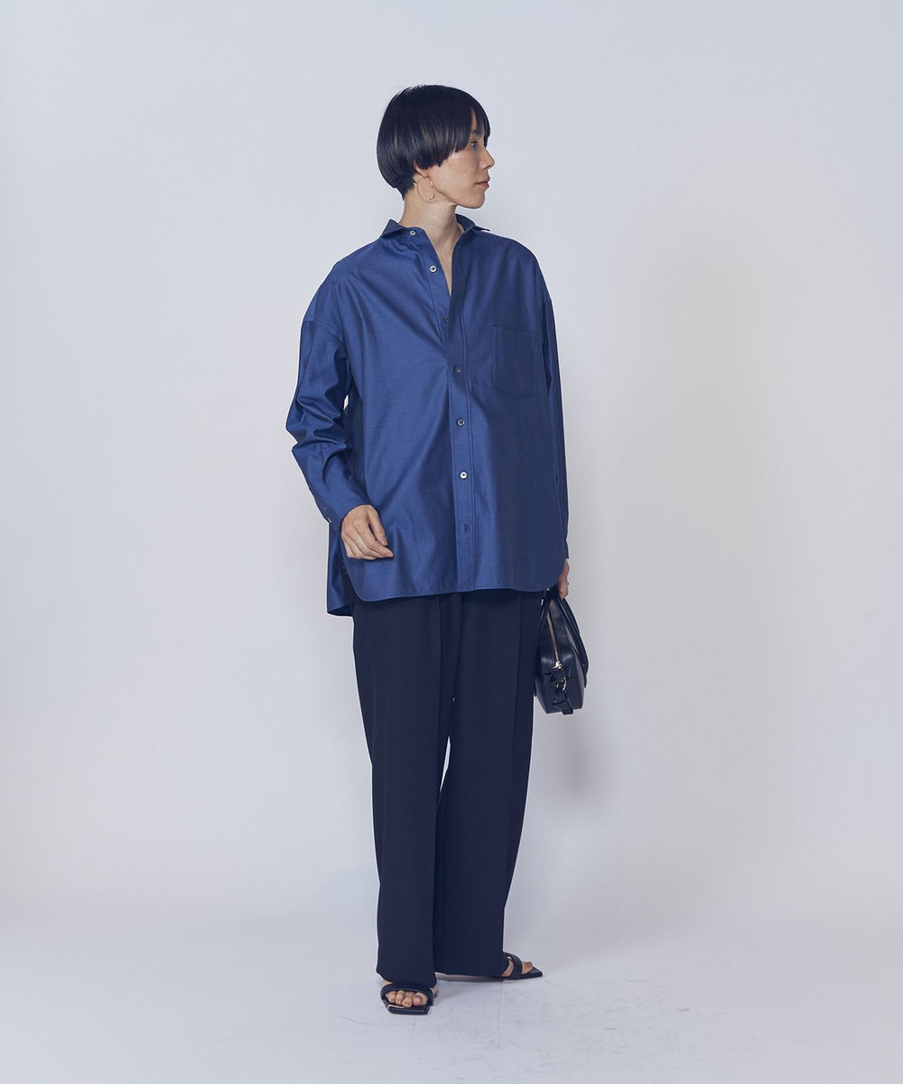 1er Arrondissement ＜TICCA（ティッカ）＞別注スクエアビッグシャツ ネイビー