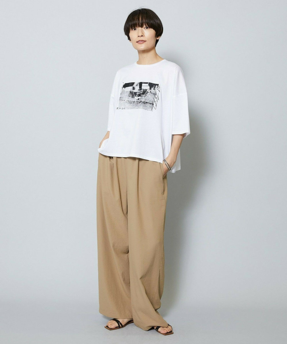 MOGA ブロードエアフローイージーストレートパンツ ベージュ