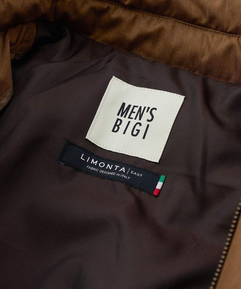 MEN'S BIGI リモンタナイロンライトダウンジャケット ベージュ