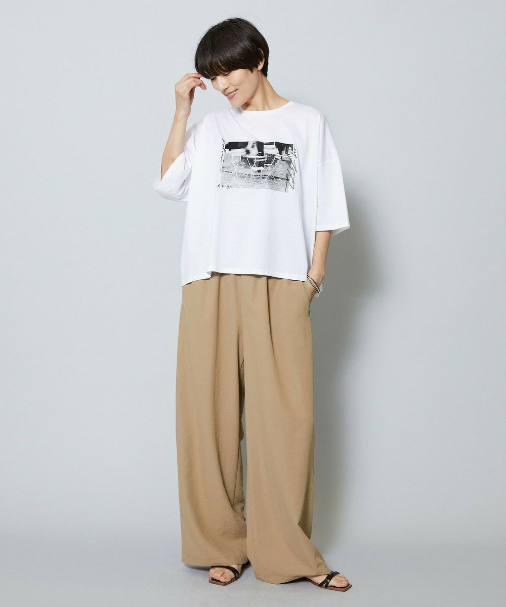 MOGA ブロードエアフローイージーストレートパンツ ベージュ