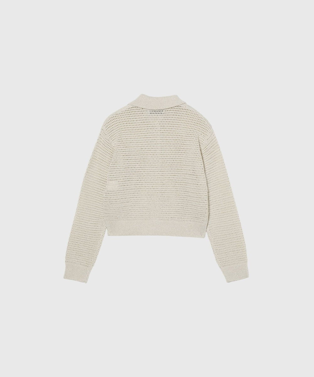 DÉPAREILLÉ MIX POLO CARDIGAN / ミックスポロカーディガン ベージュ