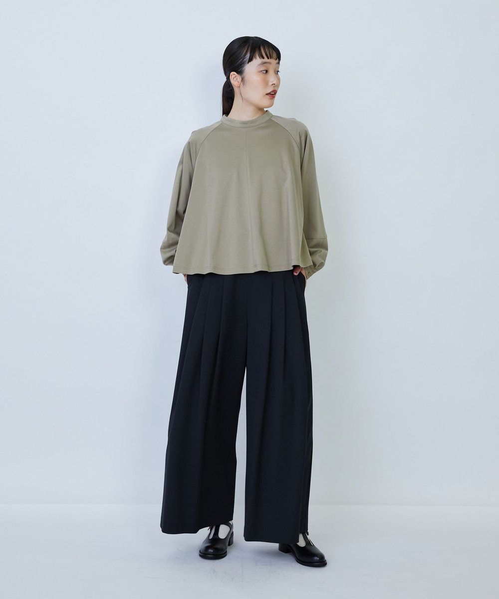 LOISIR コットンポンチコンビネーションブラウス グリーン系その他