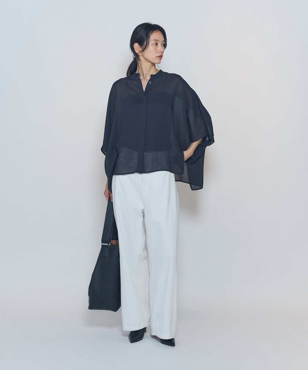 1er Arrondissement ホワイトデニムカーブパンツ ホワイト