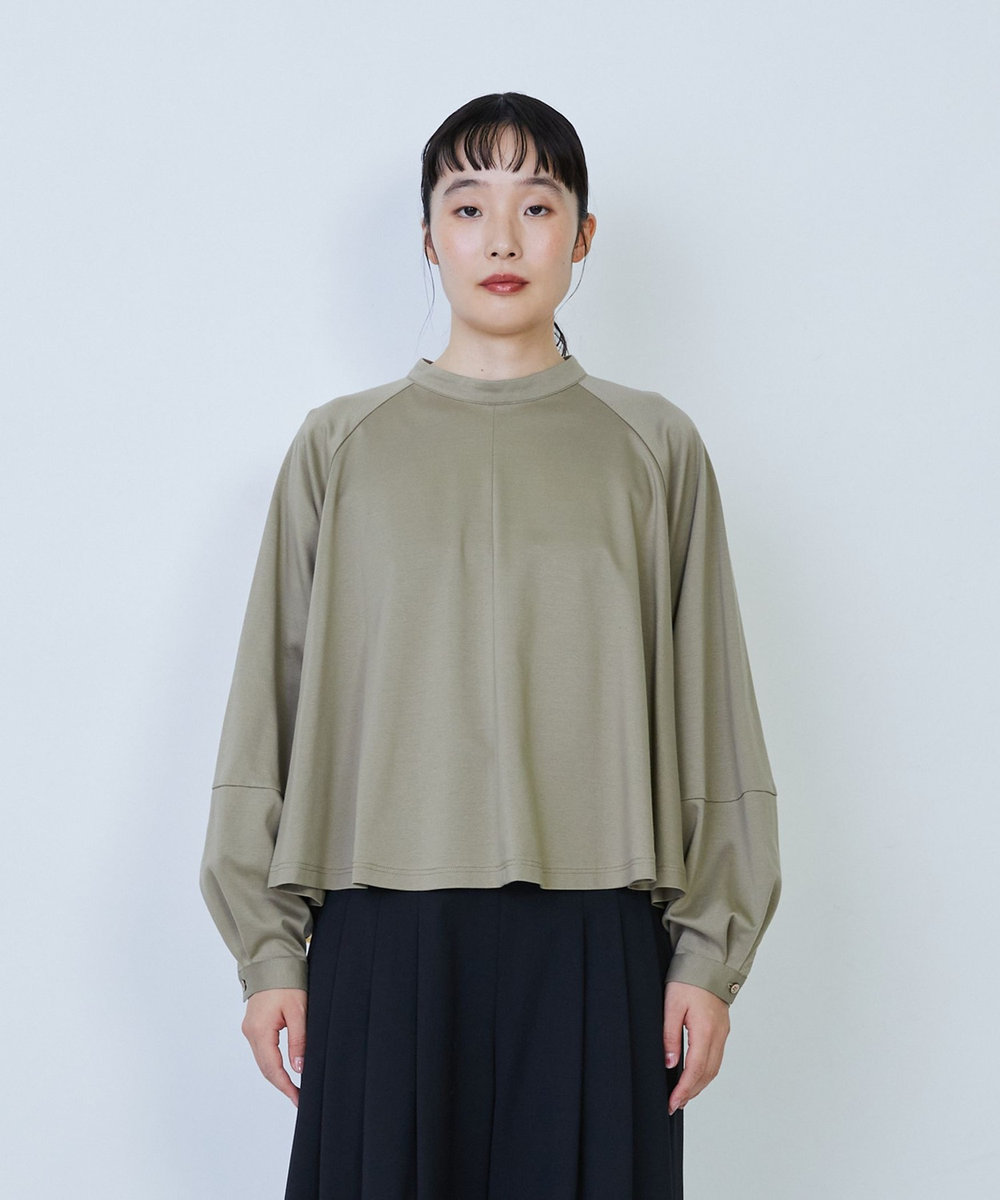 LOISIR コットンポンチコンビネーションブラウス グリーン系その他