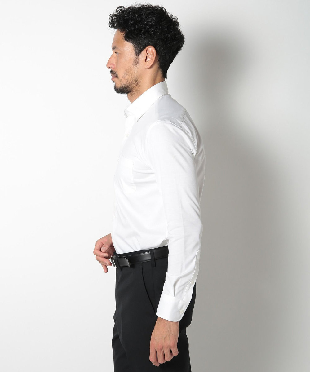 MEN'S BIGI 【ACTIVE TAILOR】ハイゲージレギュラーカラードレスシャツ ホワイト