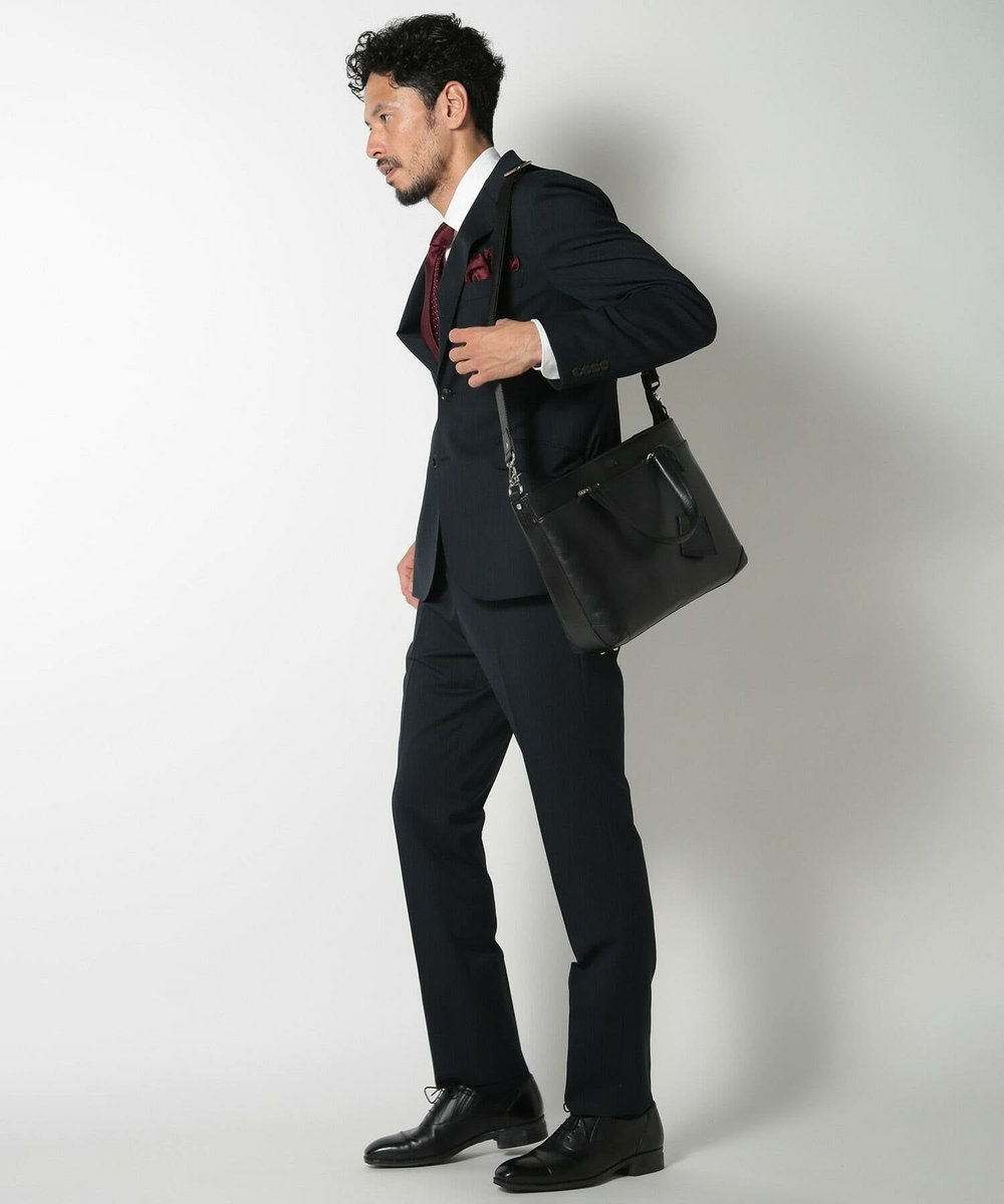 MEN'S BIGI 【SEEKER/シーカー】別注ムラレザー2WAYブリーフケース ブラック