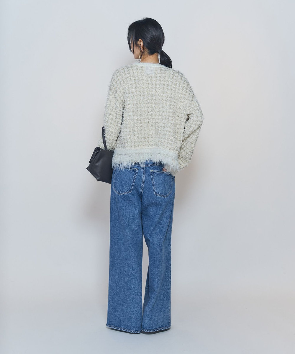 1er Arrondissement 【WEB限定カラーあり】"La Seine"ツイードニットジャケット アイボリー